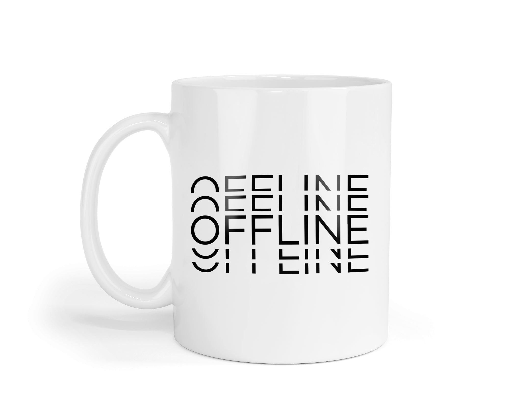 Funny Gamer Mug & Coaster Set – “Offline Mode” Gaming Gift for Him, Gamer Coffee Cup, Gaming Desk Accessories