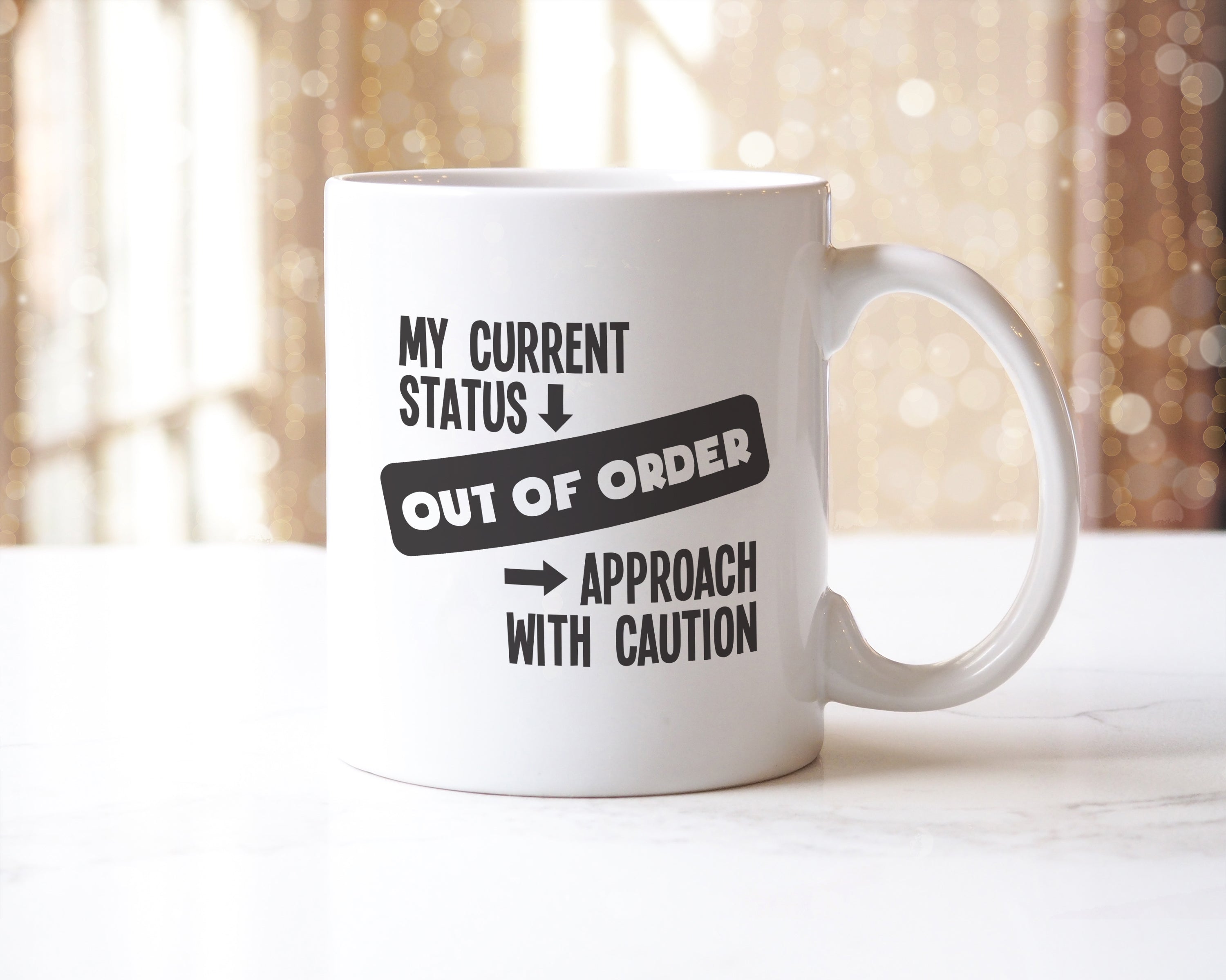 Out Of Order Mug & Coaster Set Funny Sarcastic Birthday Office Boss Coffee Gift