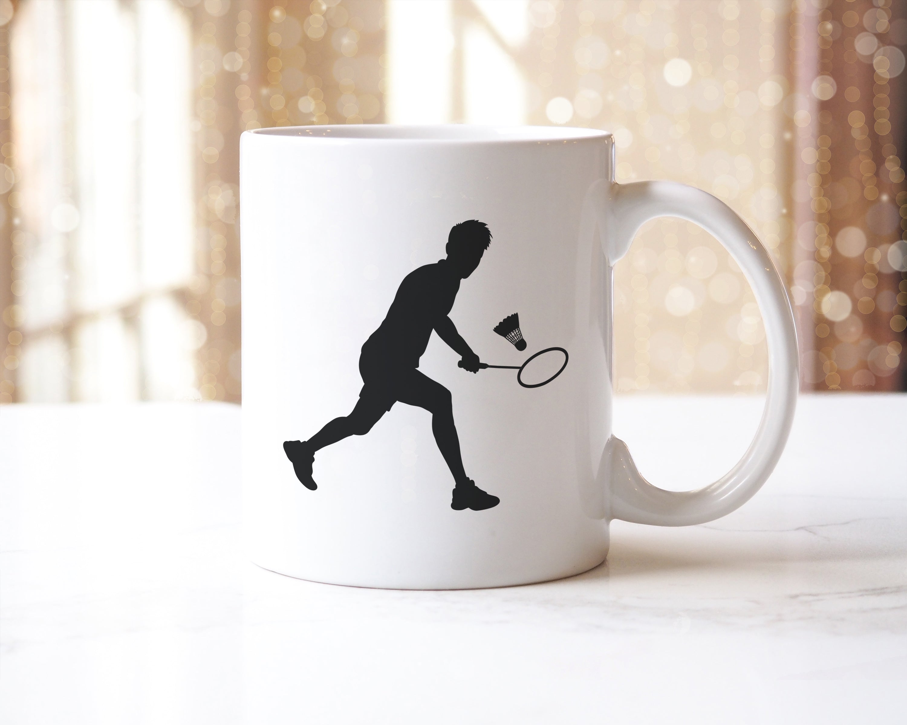 Funny Badminton Player Mug – Novelty Sports Coffee Cup Gift for Badminton Lovers, Coach, Player