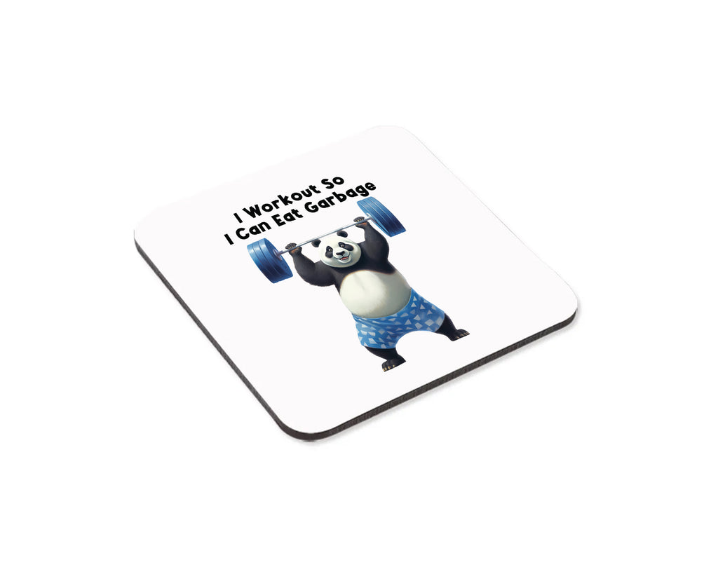 I Workout So I Can Eat Garbage" Funny Raccoon Mug – Gym Humor Coffee Cup | Fitness Gift