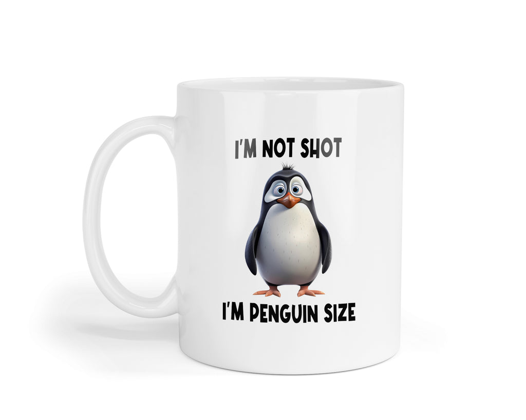 I Am Not Short, I Am Penguin Size - Funny Penguin Mug & Coaster Set | Cute Short People Gift