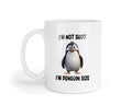 I Am Not Short, I Am Penguin Size - Funny Penguin Mug & Coaster Set | Cute Short People Gift