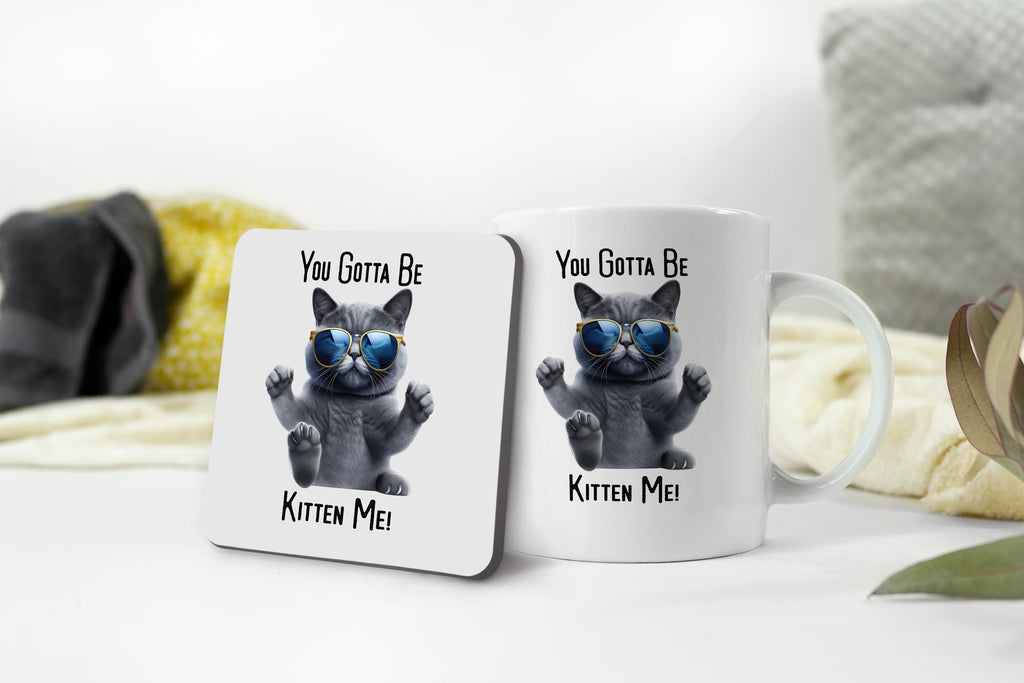 Don't Pug With Me - Funny Sarcastic Pug Dog Mug & Coaster Set | Novelty Coffee Mug Gift