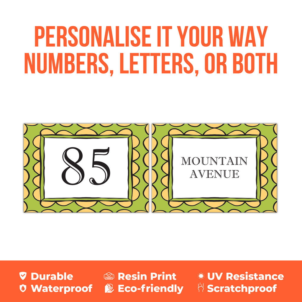 Custom Wheelie Bin Address Decal - Personalised House Number & Street Name Sticker | Waterproof Vinyl Bin Label