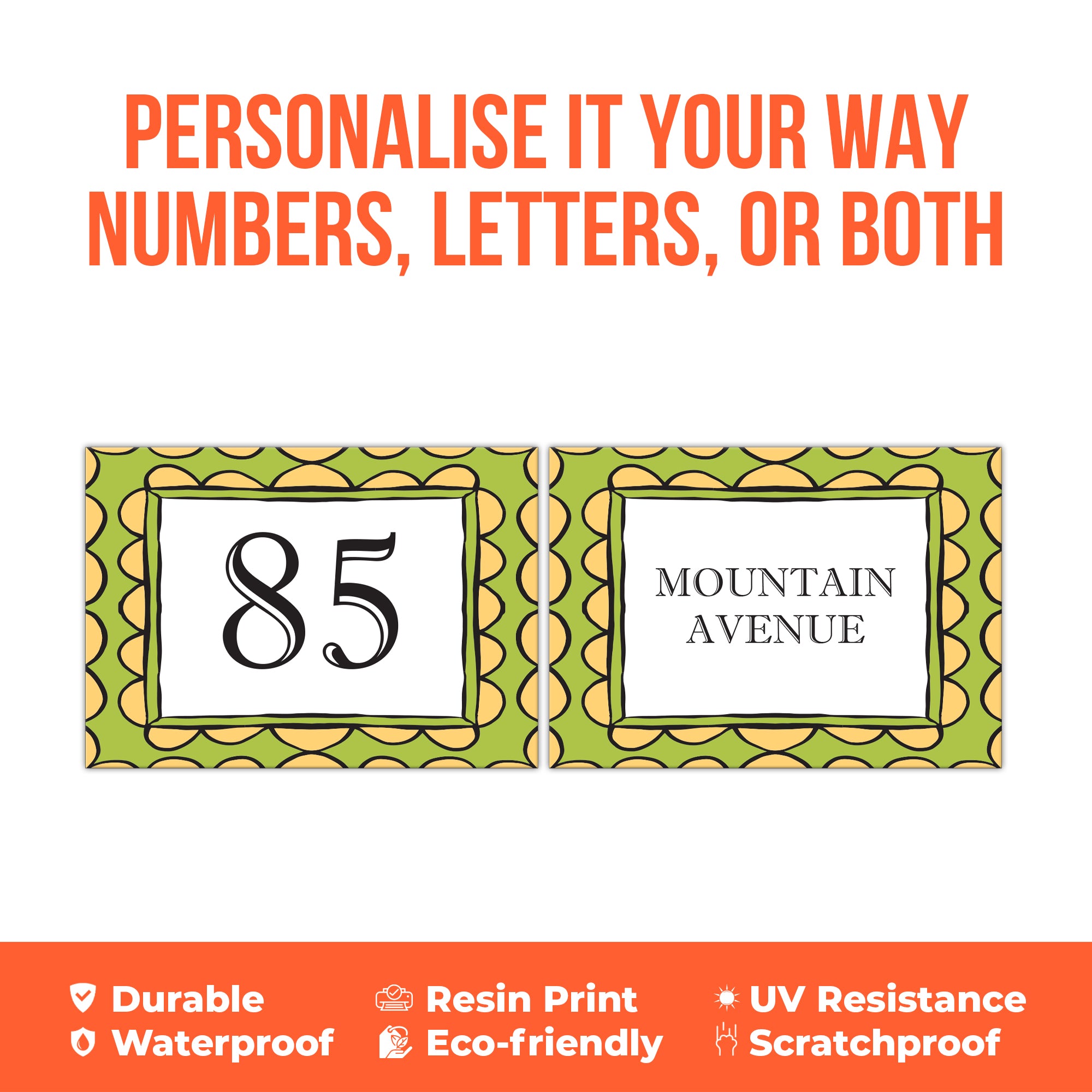 Custom Wheelie Bin Address Decal - Personalised House Number & Street Name Sticker | Waterproof Vinyl Bin Label