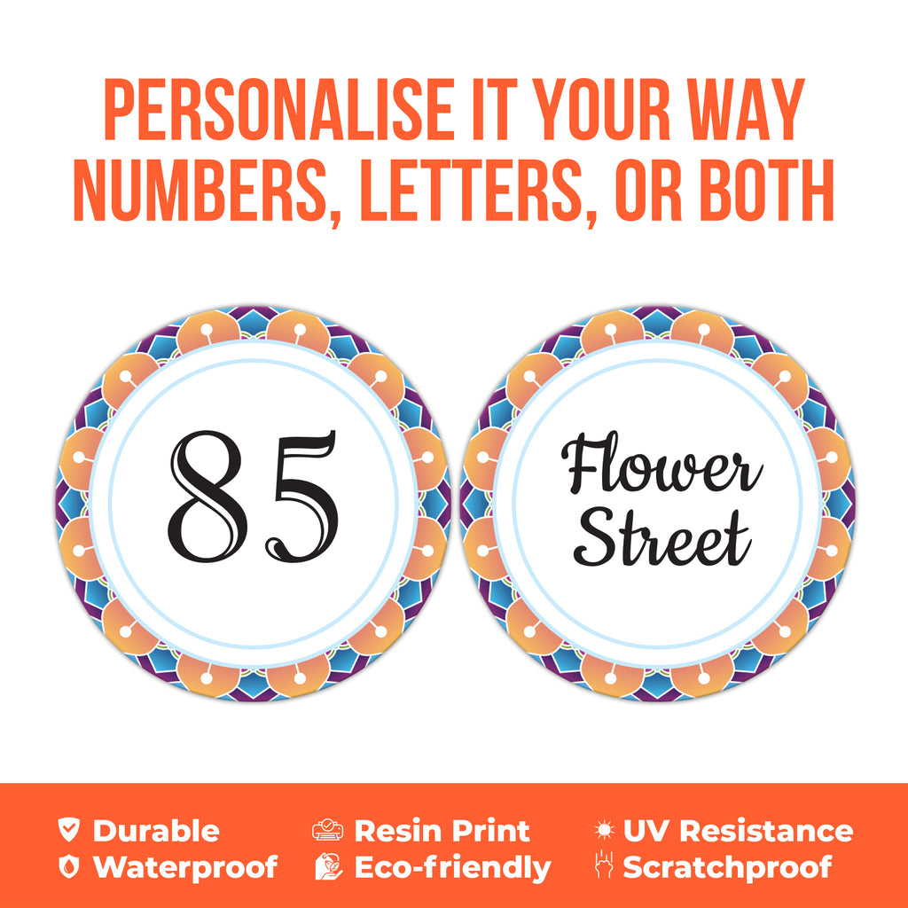 A4 Custom Wheelie Bin Sticker - Personalised House Number & Name Label | Large Weatherproof Vinyl Decal
