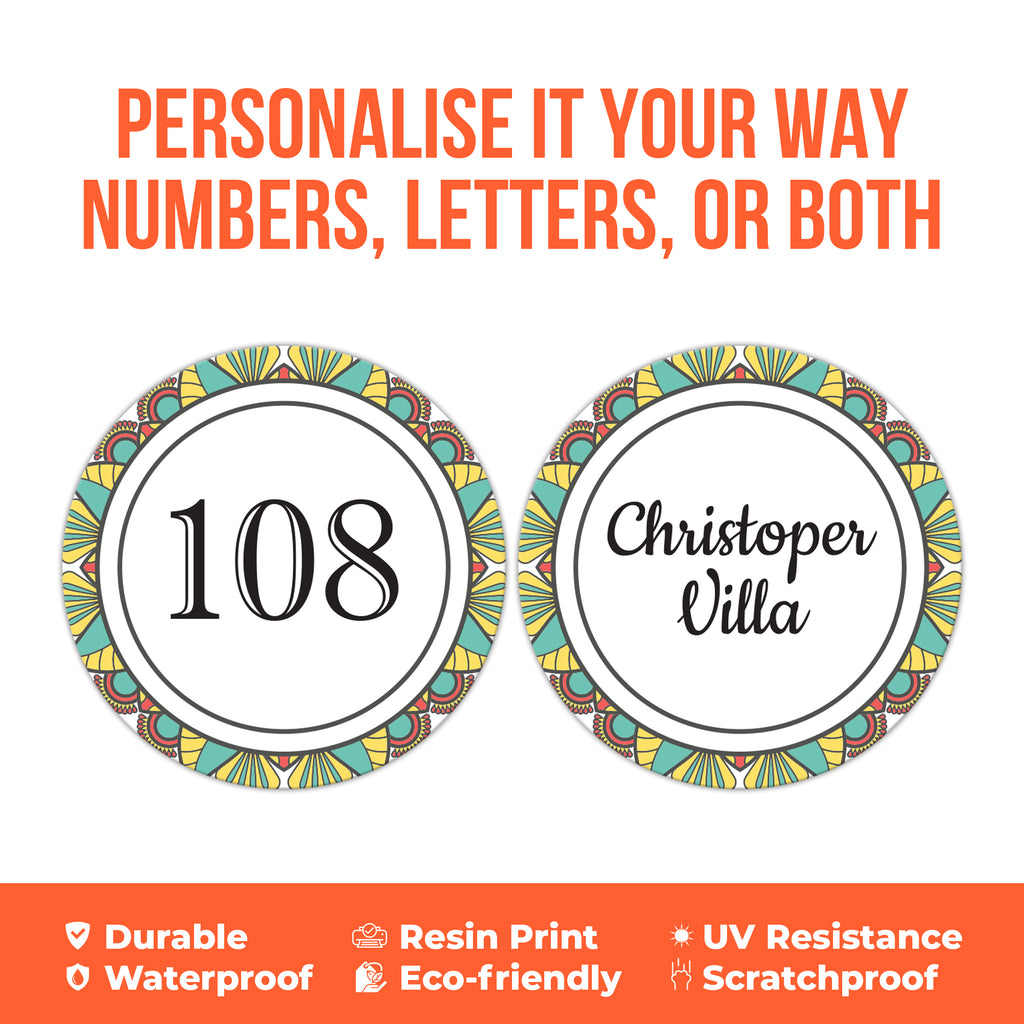 A4 Personalised Recycling Bin Sticker - Custom House Number & Name Label | Large Weatherproof Vinyl Decal